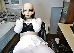 Doris Jill Pt1! A mysterious doll masked beauty Jill has enjoyment with her rubber body!