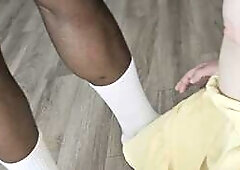 Blindfolded Lesbian Gets Used by a BBC Football Player