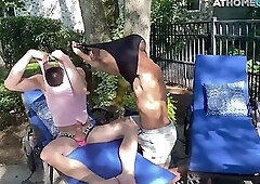 Skinny twink sucks and gets sucked by athletic jock at home