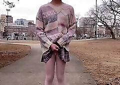 Asian park pee and cum