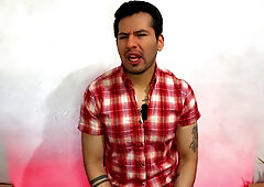 Talented guy coaxes his womanizing acquaintance to let him blow his hefty married hetero boy's lollipop!