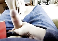 Masturbating in my jeans, people expected home any second, alomst caught