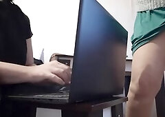 My secretary is so sexy that I can't assist myself when I'm around her