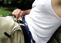 Jerking And Cumming At The Public Park On The Bench