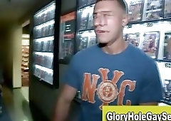 Gay straight amateur gloryhole blowjob