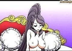 3d comic shemale maid gets licked her cock