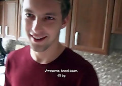 Raw bareback anal with a muscular twink in POV