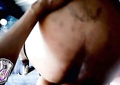 Thick Black Mommy Gets Screwed doggy position By Ebony Schlong