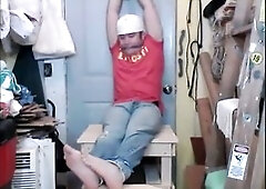 Xandro traps in bdsm bondage