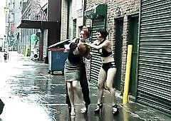 Excited domina sweethearts discover wench with huge melons during the time that getting teats clamped - (Episode has no audio but music)