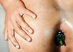 Sissy Rams FAT Eggplant in her Culo