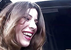 Big breasted trans babe  Patricia Texeira spanks her fuck stick