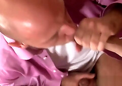 Bald office hunks rawdawg