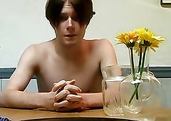 Jock pees in a jar and jerks off while smoking