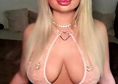 Blonde BBW Dildo Tease