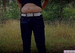 MAN JACKS IN THE WOODS