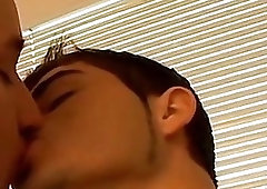 Twinks enjoy blowjobs and fuck balls deep while using toys