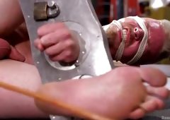 Gay Slave Endures Pain And Anal Fucking