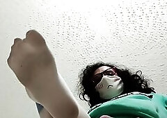 POV: Transgirl in Diva Socks Steps on your Face