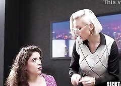 Large butt Latin babe and sexy hottie banged by large breasts mother I'd like to fuck boss Kenzie Taylor