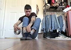 Gagged and bound with duct tape
