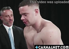 Apprentice Marcus McNeill Rails Fake penises and Gets Nailed by Tormentor Lucas Jake