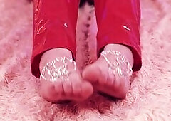 Cunt Masturbation and Foot Fetish, Latex Servitude and CowGirl Position.