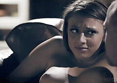 Teen Brunette Handjob Leads to Big Cock Hardcore