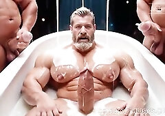 Sticky Muscle Studs Day 98 Preview, Muscle Boyz, Large Cocks, Large Cum Loads (AI-Generated)