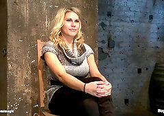 Bound Busty Blonde Fingered Charisma Cappelli