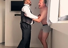Fighting, business bondage, business muscle