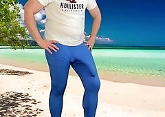 Really lucas hands-free Cums on Beach