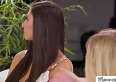 Milf Aiden Aiden Starr lesbian 3way with hot teens Gianna and Emma
