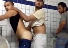 Public Restroom Hookup Caught on Webcam