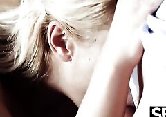 Breathtaking blond sucks lovers dong previous to sitting on it to cum