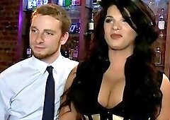 Exquisite tranny with great tits fucks him up so hard