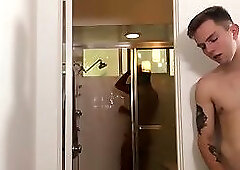 Blonde stuf sneakily watched big dick showering