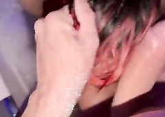 Kinki and wicked foursome in the jacuzzi with those 3 large dicks - Aviigail