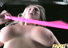 FakeTaxi - Weenie hungry large boobed mother I'd like to fuck