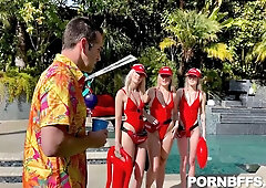 Claire Roos Gangbanged with CPR from Mouth to Pussy