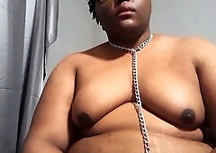 BBW trans beauty Eleasihle Esma teases and oils herself for you with her curves