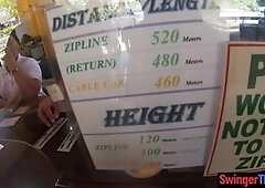 Ziplining amateur couple made a horny sex tape together once back home His Thai girlfriend was super cute and fun and likes a good fuck too! He record