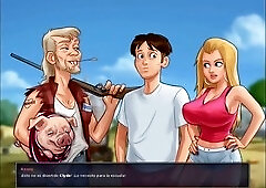 Roxy the hot blonde cheerleader in summertime saga cap 36