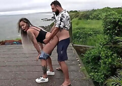 Mattos Couple Adventure - Whoredom on the beach: Anne's big arse, wet fuck and surprise cumshot