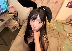 Latina bunny gets her wet pussy pounded after the Halloween party