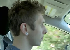 Teen whore gets a good mouthfuck after being picked up