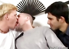 Three guys sucking dicks each other