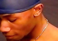 Hot black gay studs seduce each other and fuck hard