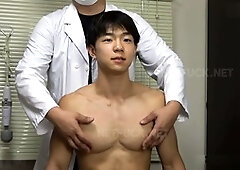 Bear gets a medical check-up with jism and a dildo