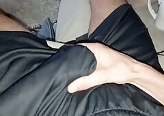 Twink Jomilove strokes his huge cock and cums all over his belly